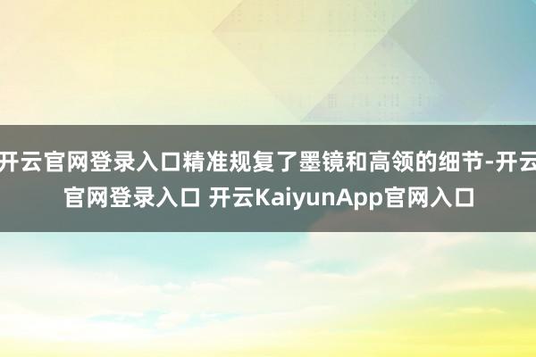 开云官网登录入口精准规复了墨镜和高领的细节-开云官网登录入口 开云KaiyunApp官网入口