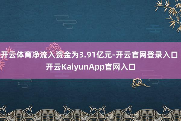 开云体育净流入资金为3.91亿元-开云官网登录入口 开云KaiyunApp官网入口